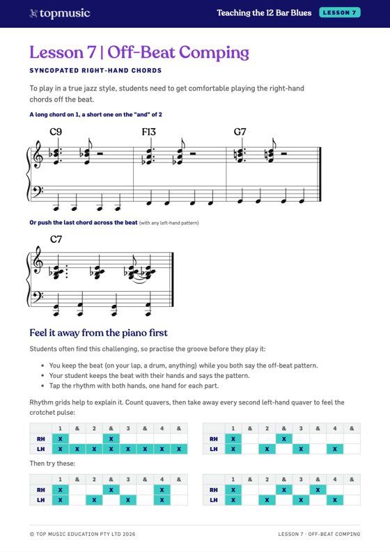 Lesson 7 handout page